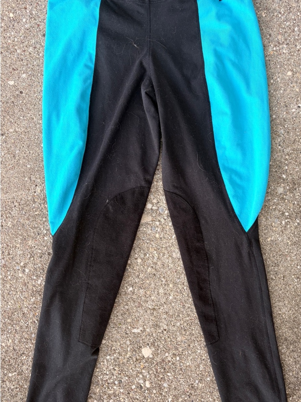 Kerrits Black and Teal Kids Riding Leggings